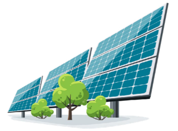 Graphic of a solar energy array