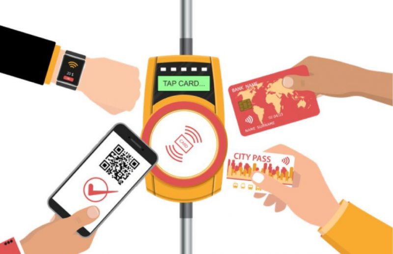 Infographic showing the multiple ways technology can be used to pay a fare.