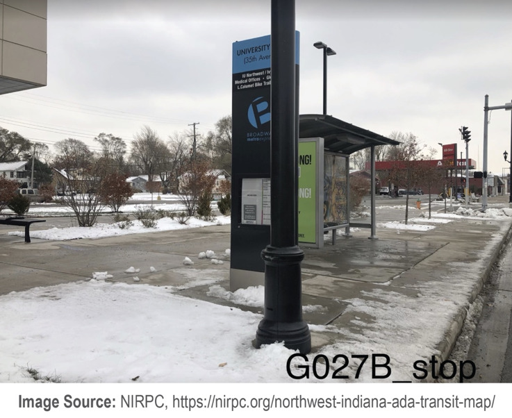 Images of transit stop provided in NIRPC trip planner